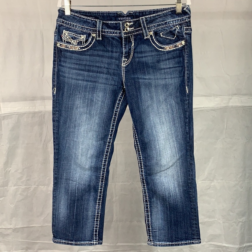 Vigoss The Dublin Embellished Sparkly Jean Capri